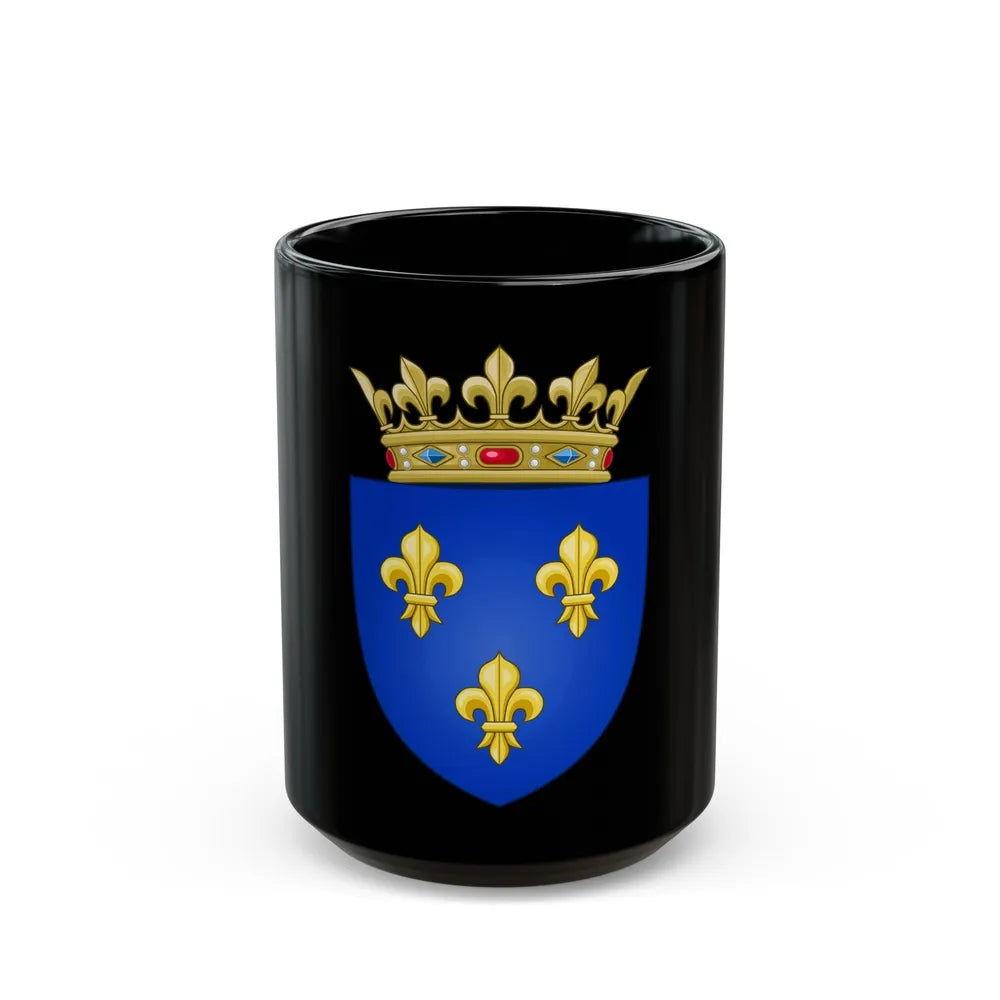 Arms of the Kingdom of France (Moderne) - Black Coffee Mug-15oz-Go Mug Yourself