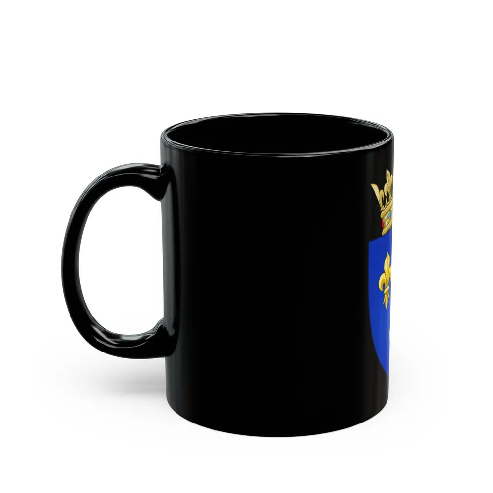 Arms of the Kingdom of France (Moderne) - Black Coffee Mug-Go Mug Yourself