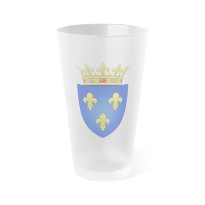 Arms of the Kingdom of France (Moderne) - Frosted Pint Glass 16oz - Go Mug Yourself