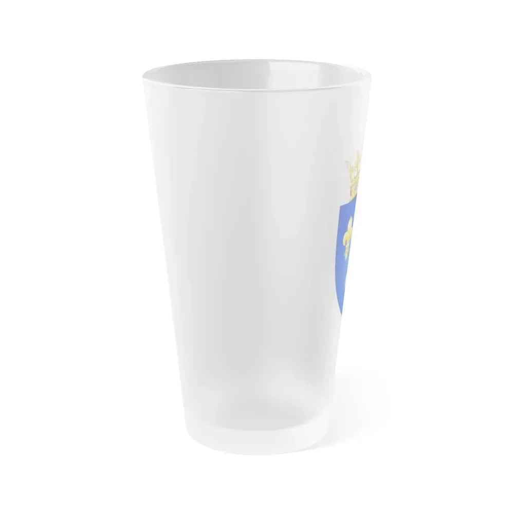 Arms of the Kingdom of France (Moderne) - Frosted Pint Glass 16oz - Go Mug Yourself