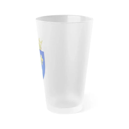 Arms of the Kingdom of France (Moderne) - Frosted Pint Glass 16oz - Go Mug Yourself