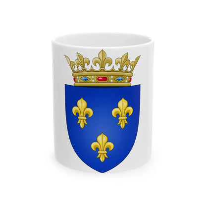 Arms of the Kingdom of France (Moderne) - White Coffee Mug-11oz-Go Mug Yourself