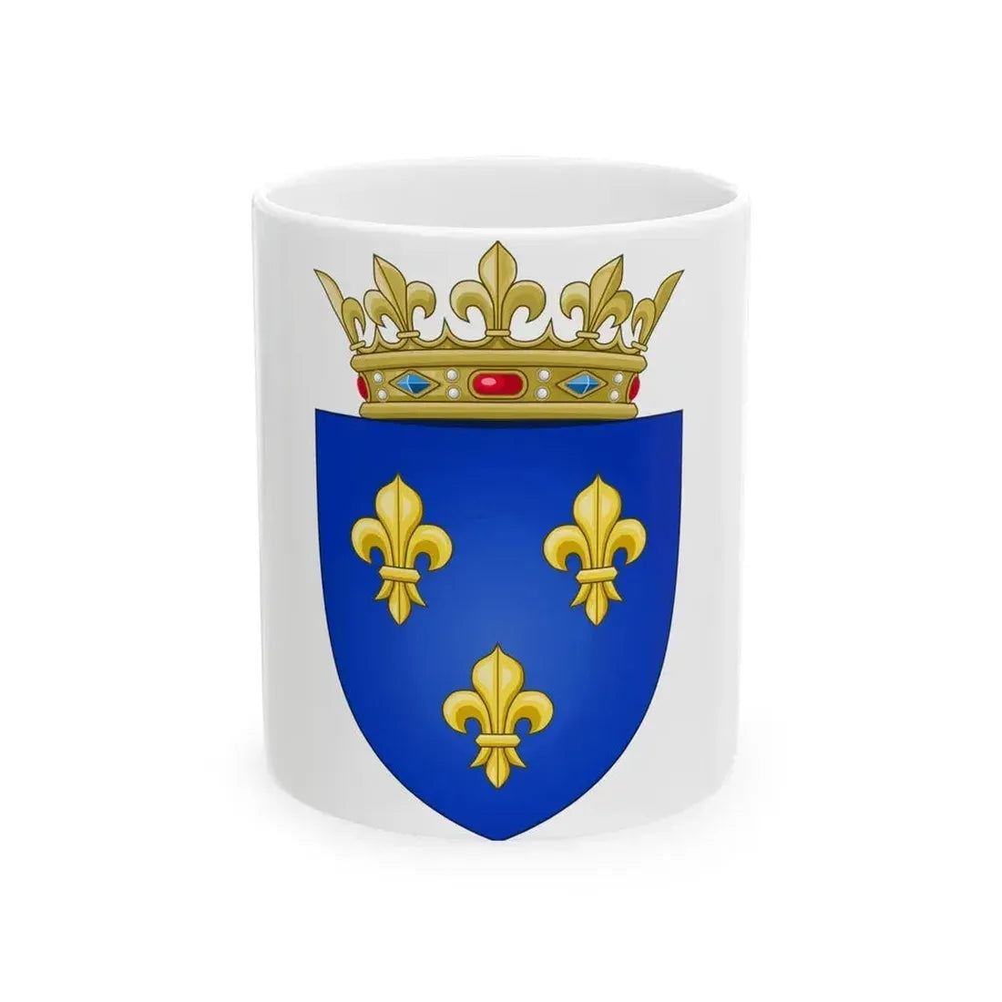 Arms of the Kingdom of France (Moderne) - White Coffee Mug 11oz - Go Mug Yourself