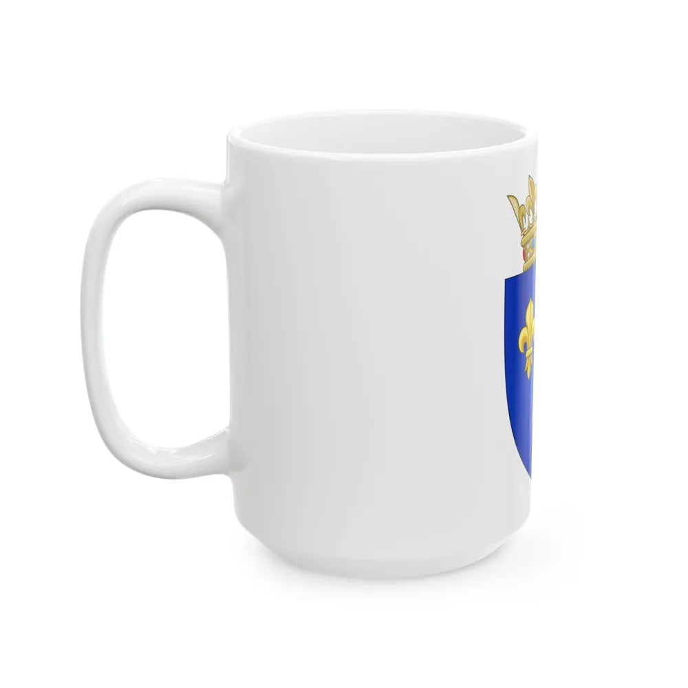 Arms of the Kingdom of France (Moderne) - White Coffee Mug-Go Mug Yourself