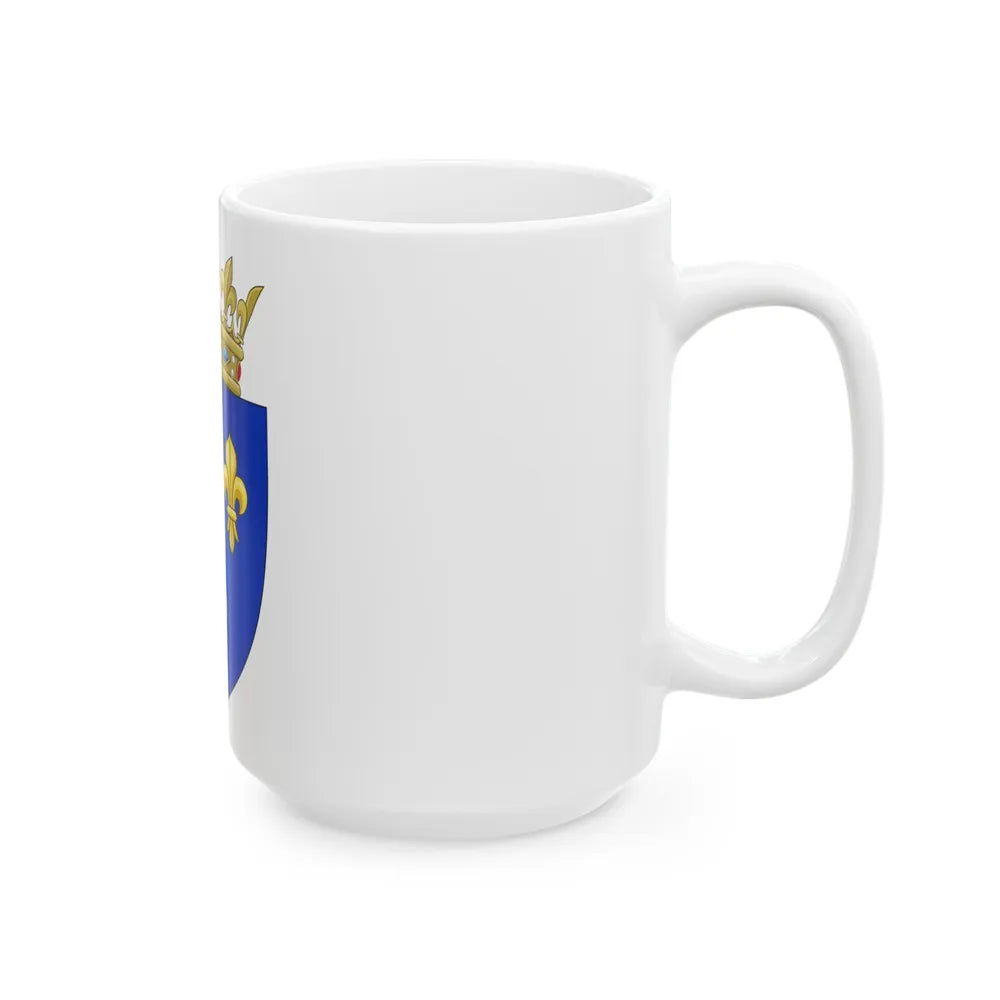 Arms of the Kingdom of France (Moderne) - White Coffee Mug-Go Mug Yourself