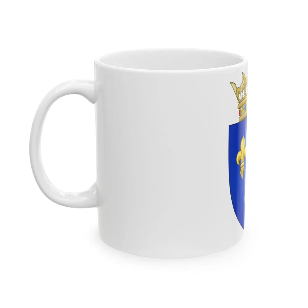 Arms of the Kingdom of France (Moderne) - White Coffee Mug-Go Mug Yourself