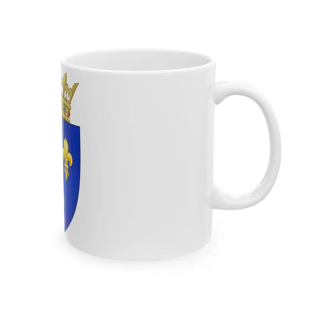 Arms of the Kingdom of France (Moderne) - White Coffee Mug-Go Mug Yourself