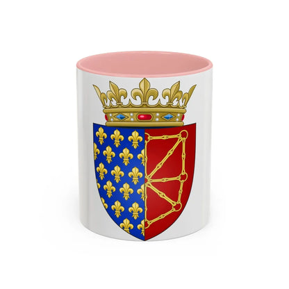 Arms of the Kingdom of France & Navarre - Accent Coffee Mug-11oz-Pink-Go Mug Yourself