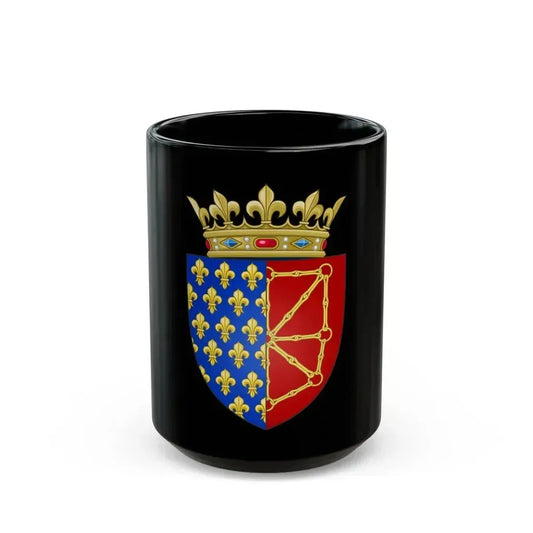 Arms of the Kingdom of France & Navarre - Black Coffee Mug 15oz - Go Mug Yourself