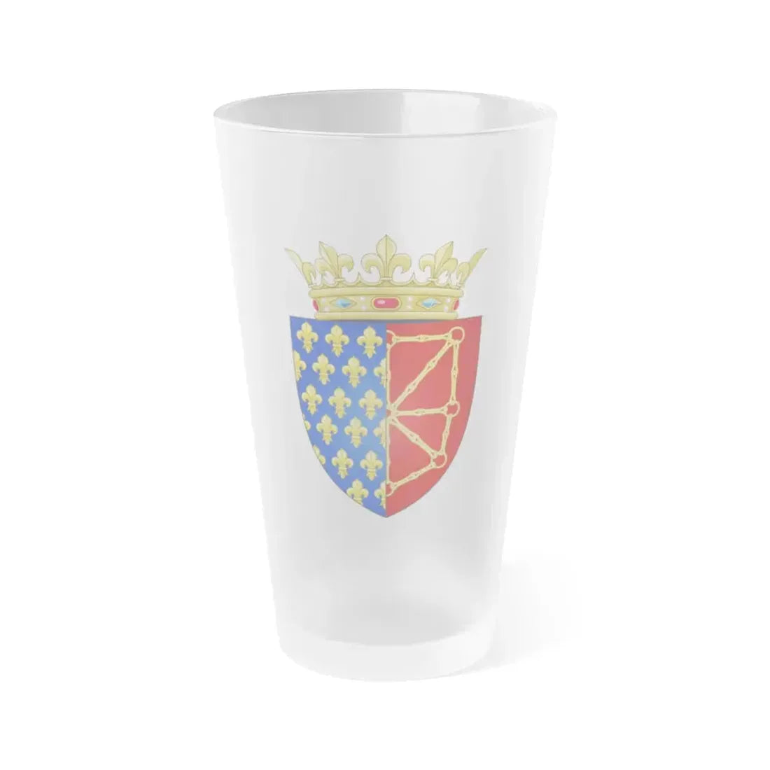 Arms of the Kingdom of France & Navarre - Frosted Pint Glass 16oz Default Title - Go Mug Yourself