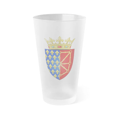 Arms of the Kingdom of France & Navarre - Frosted Pint Glass 16oz-Go Mug Yourself