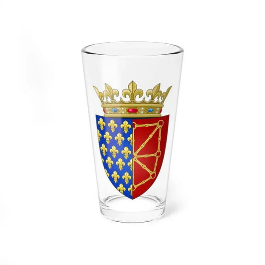Arms of the Kingdom of France & Navarre - Pint Glass 16oz 16oz - Go Mug Yourself