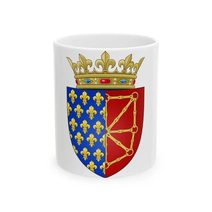 Arms of the Kingdom of France & Navarre - White Coffee Mug-11oz-Go Mug Yourself