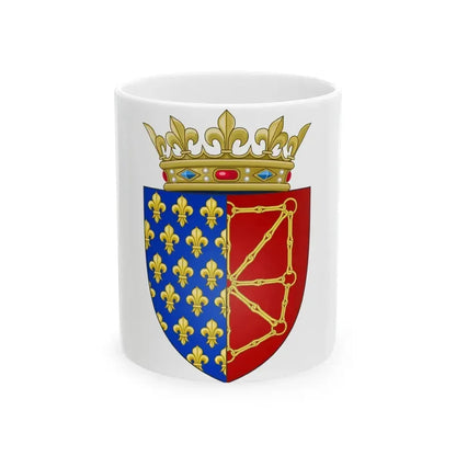 Arms of the Kingdom of France & Navarre - White Coffee Mug 11oz - Go Mug Yourself