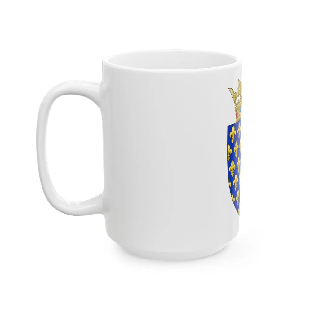 Arms of the Kingdom of France & Navarre - White Coffee Mug-Go Mug Yourself