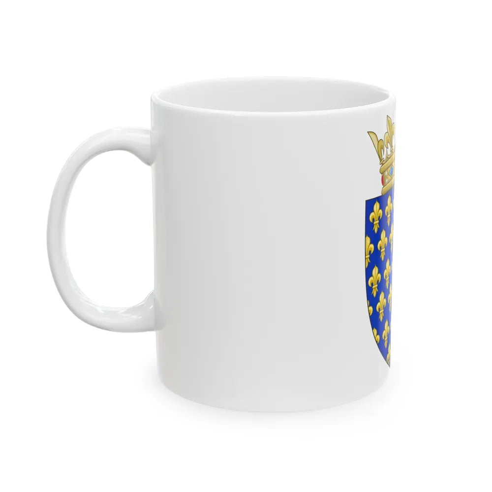 Arms of the Kingdom of France & Navarre - White Coffee Mug-Go Mug Yourself