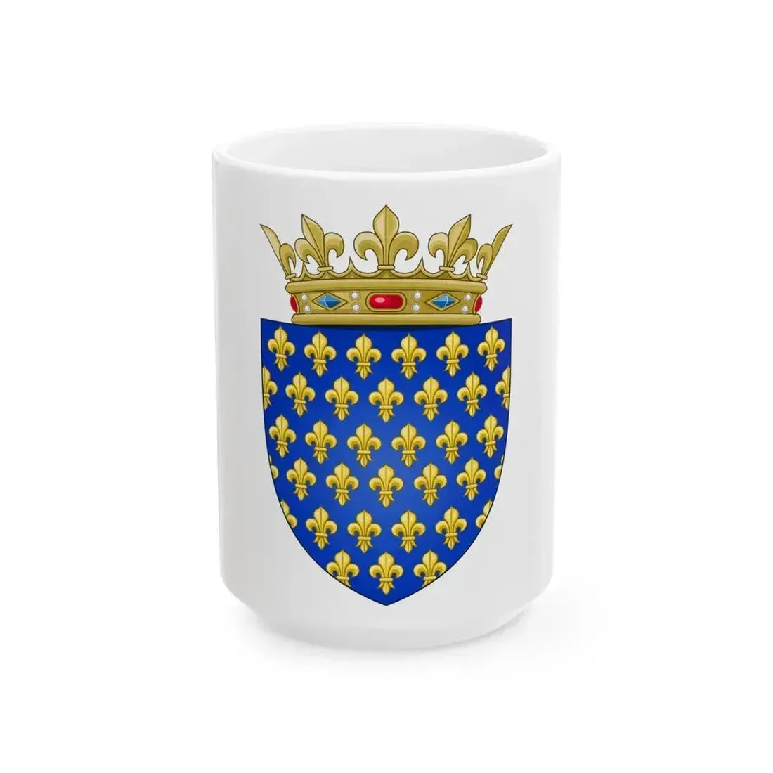 Arms of the Kingdom of France - White Coffee Mug 15oz - Go Mug Yourself