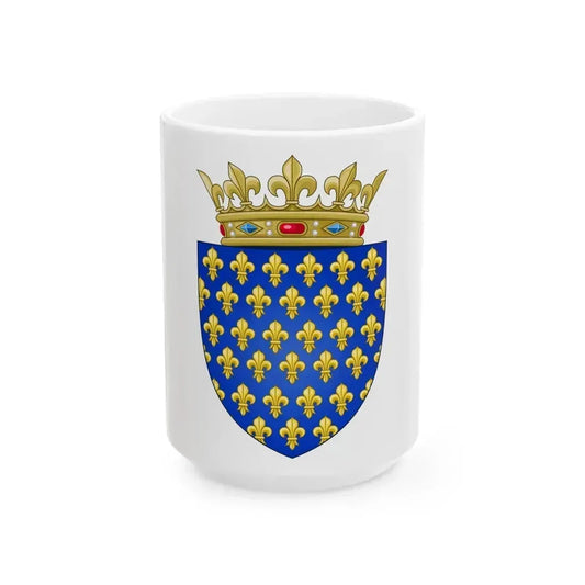 Arms of the Kingdom of France - White Coffee Mug 15oz - Go Mug Yourself
