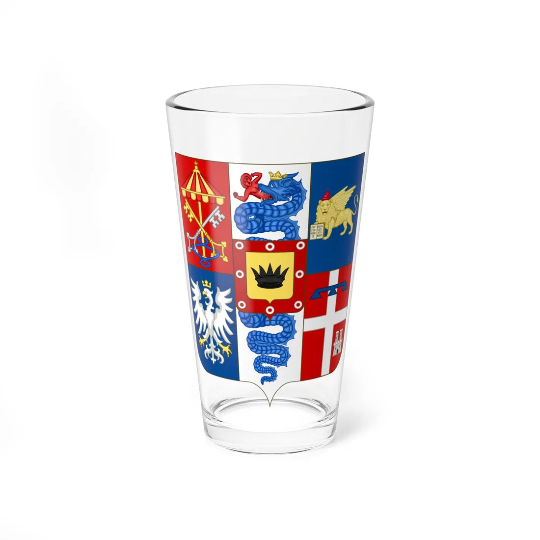 Arms of the Kingdom of Italy Napoleonic (Italy) (Coat of Arms) Pint Glass 16oz 16oz - Go Mug Yourself