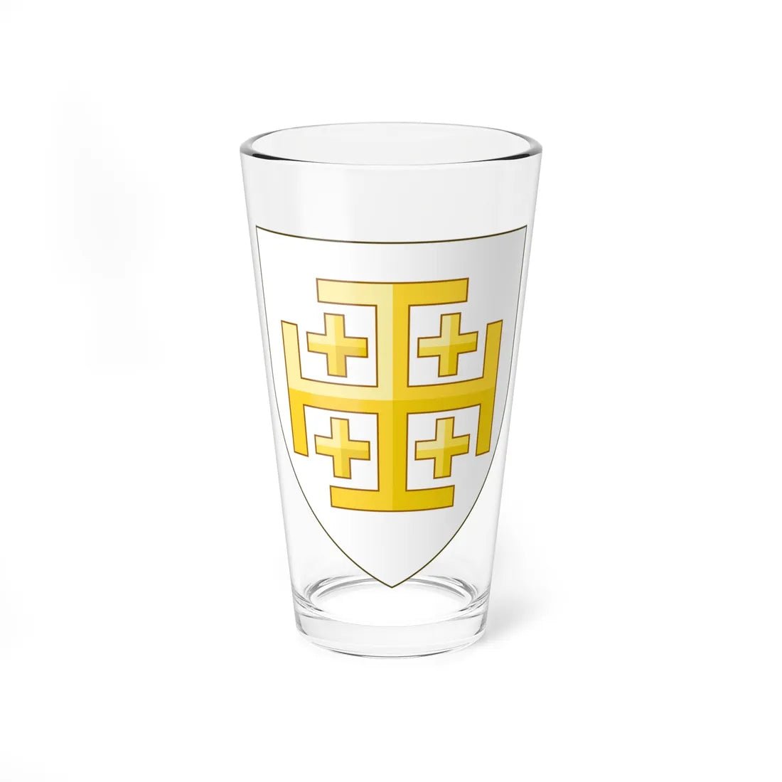 Arms of the Kingdom of Jerusalem (Spain) (Coat of Arms) Pint Glass 16oz 16oz - Go Mug Yourself