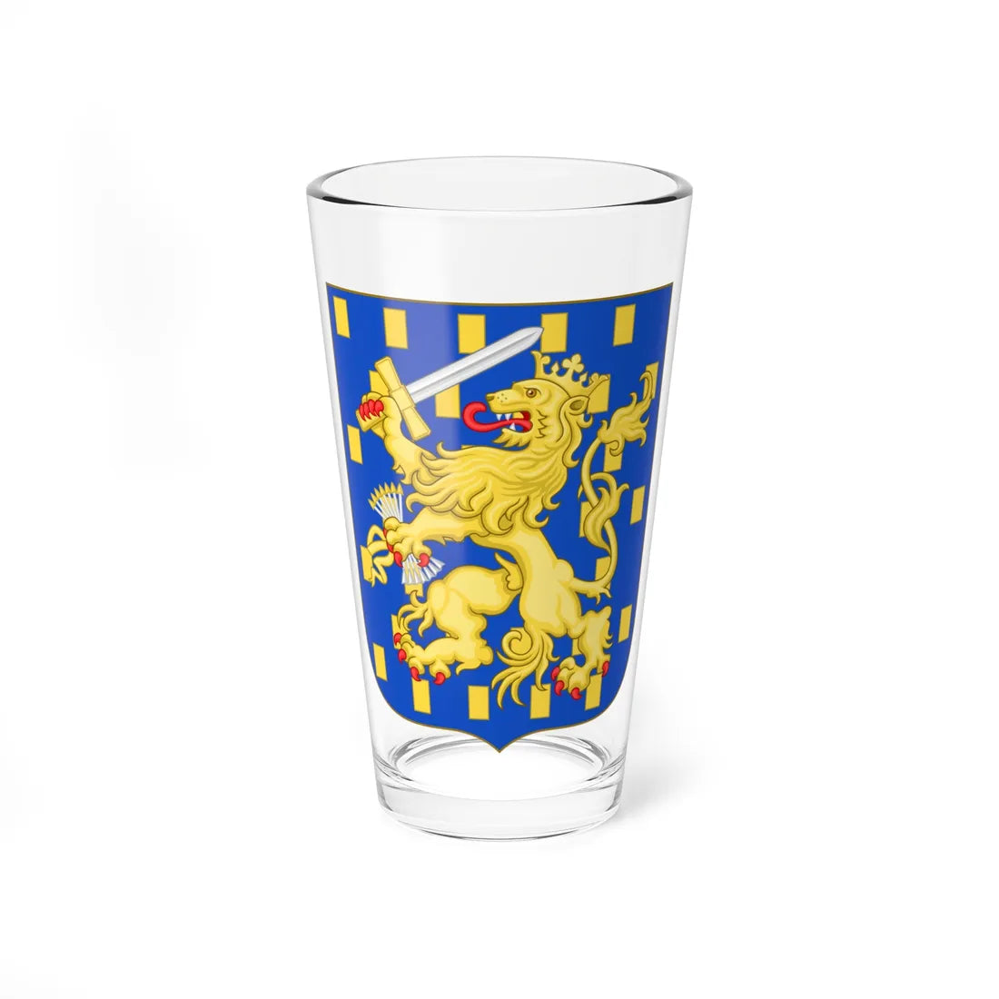 Arms of the Kingdom of the Netherlands (Netherlands) (Coat of Arms) Pint Glass 16oz 16oz - Go Mug Yourself