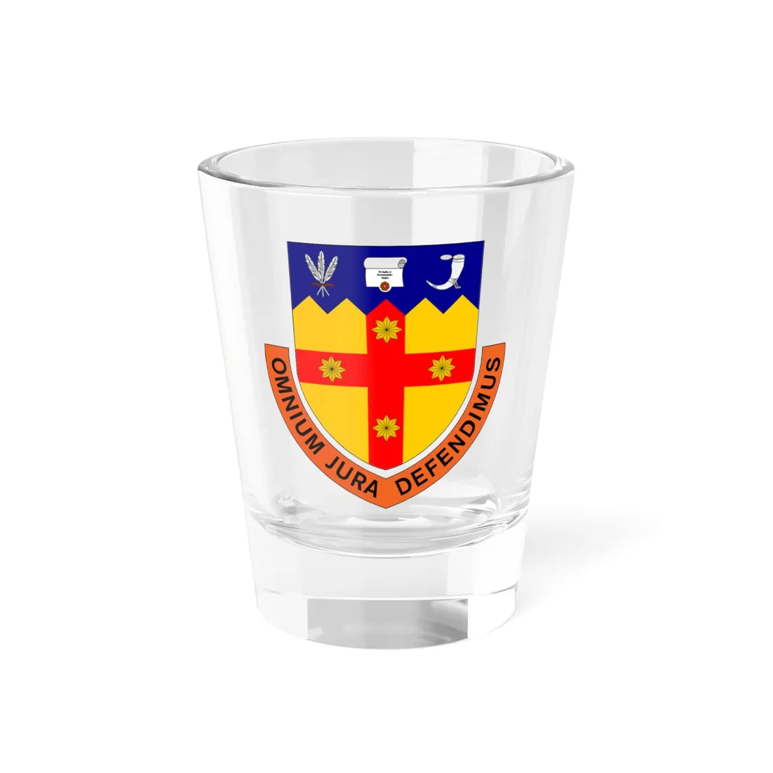 Arms of the Law Society of New South Wales (Australia) (Coat of Arms) Shot Glass 1.5oz 1.5oz - Go Mug Yourself