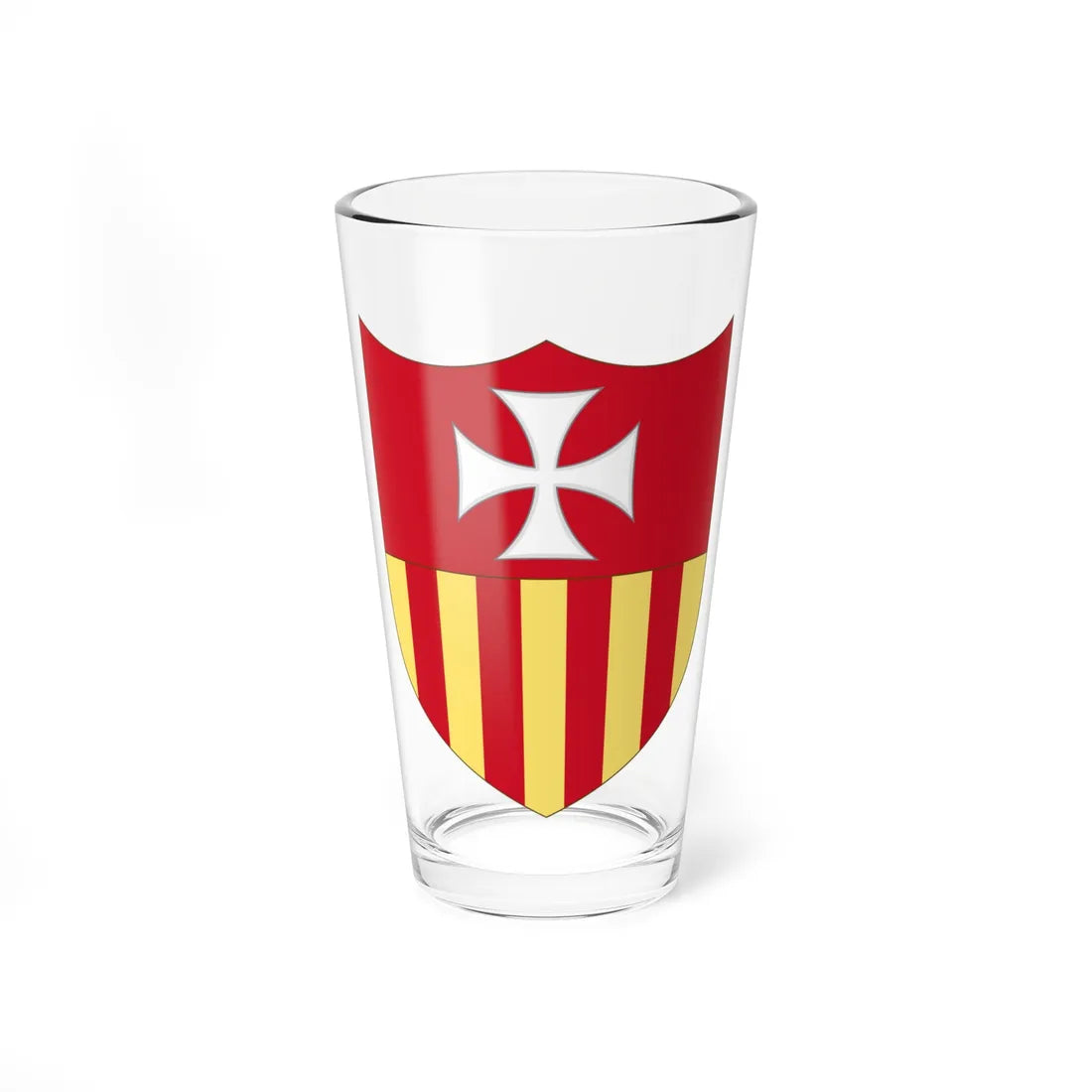 Arms of the Mercedarians Version without Crest (Spain) (Coat of Arms) Pint Glass 16oz 16oz - Go Mug Yourself