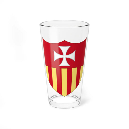 Arms of the Mercedarians Version without Crest (Spain) (Coat of Arms) Pint Glass 16oz 16oz - Go Mug Yourself