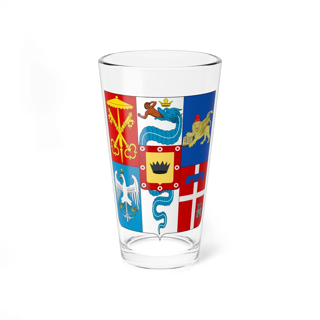 Arms of the Napoleonic Kingdom of Italy (Italy) (Coat of Arms) Pint Glass 16oz 16oz - Go Mug Yourself