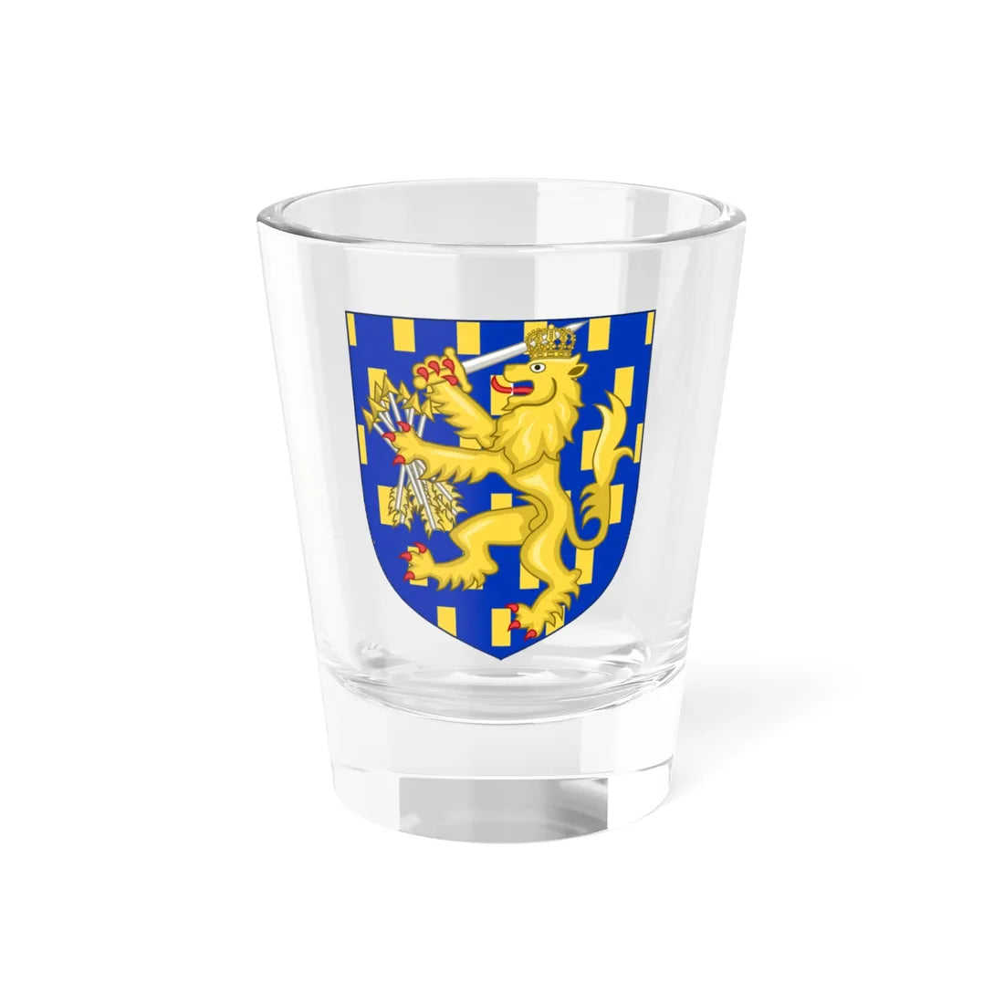 Arms of the Netherlands 1815-1907 (Netherlands) (Coat of Arms) Shot Glass 1.5oz 1.5oz - Go Mug Yourself