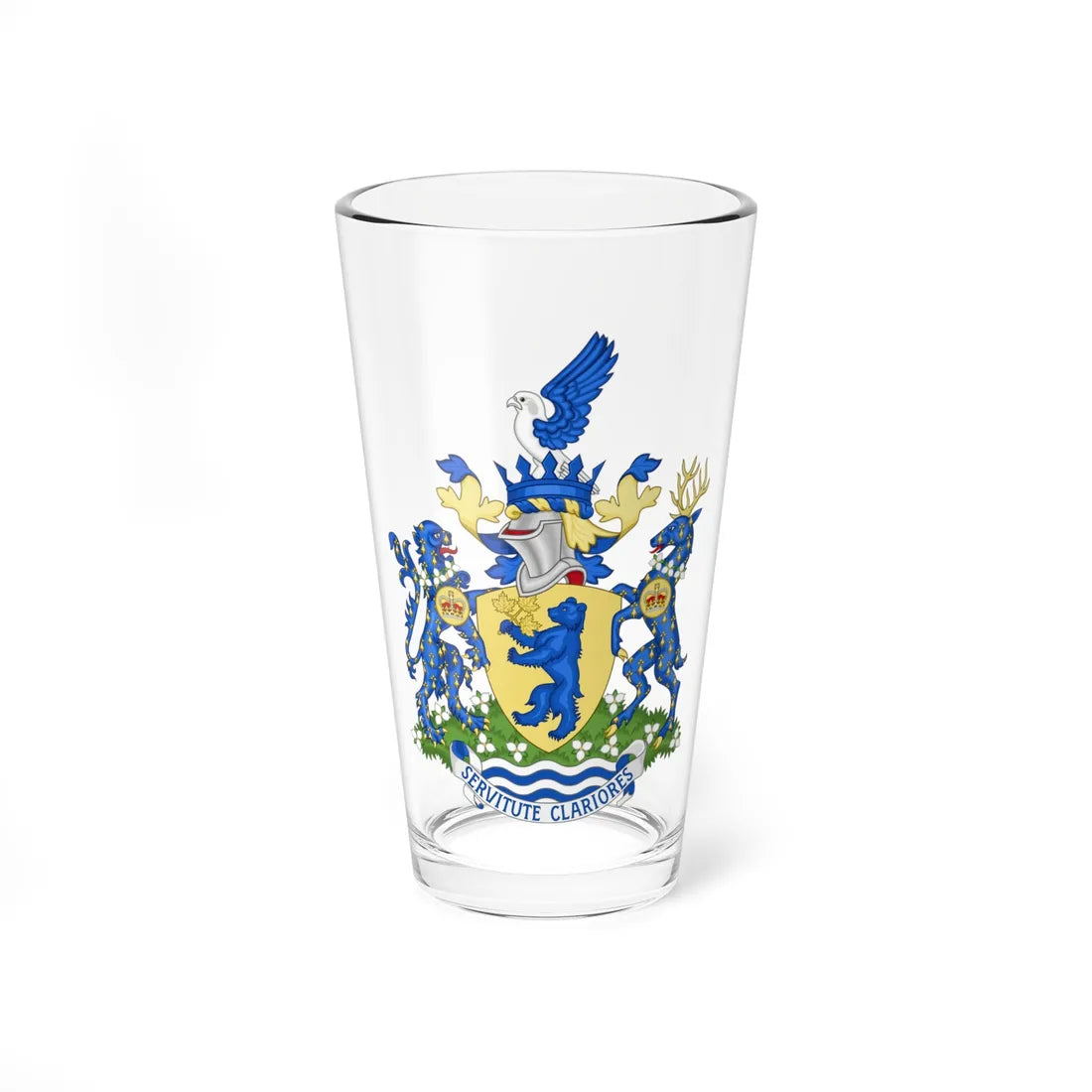 Arms of the Ontario Provincial Police (Canada) (Coat of Arms) Pint Glass 16oz 16oz - Go Mug Yourself