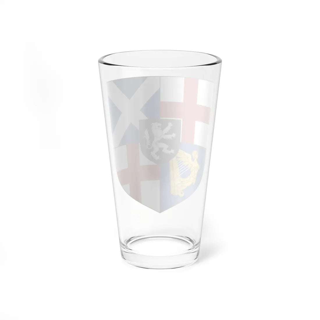 Arms of the Protectorate 1653-1659 (United Kingdom) (Coat of Arms) Pint Glass 16oz - Go Mug Yourself
