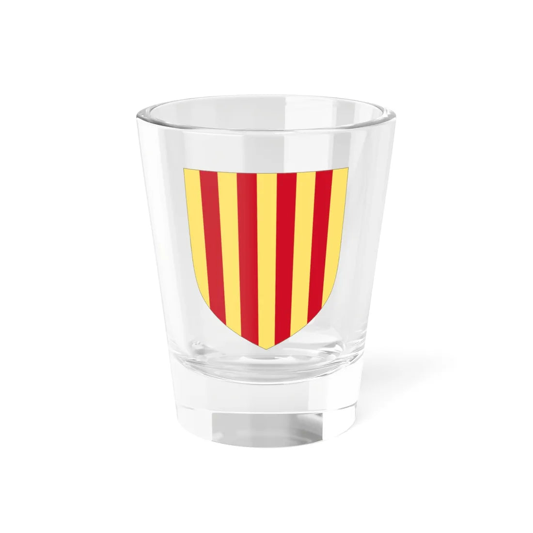 Arms of the Pyrénées-Orientales (Spain) (Coat of Arms) Shot Glass 1.5oz 1.5oz - Go Mug Yourself