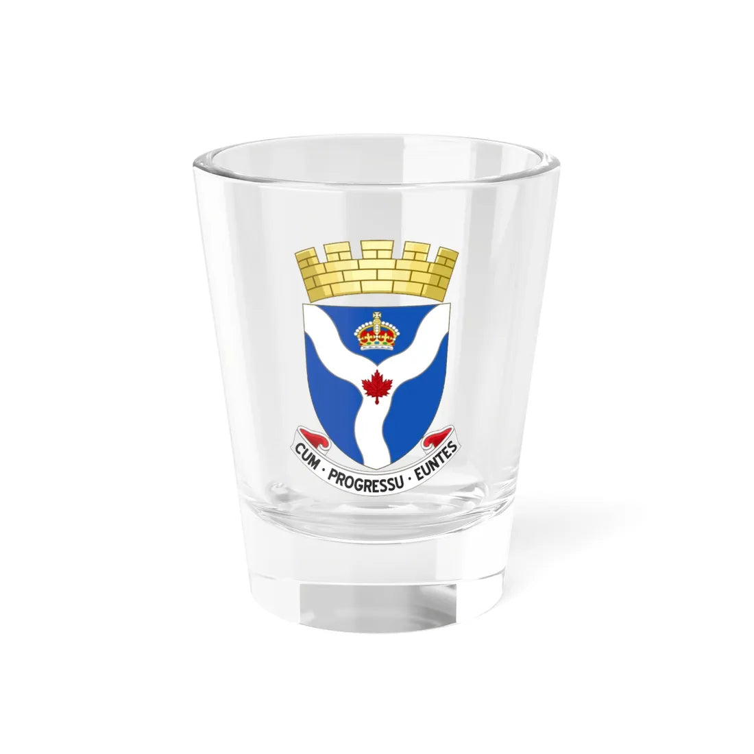 Arms of the Regional Municipality of Ottawa-Carleton (Canada) (Coat of Arms) Shot Glass 1.5oz 1.5oz - Go Mug Yourself