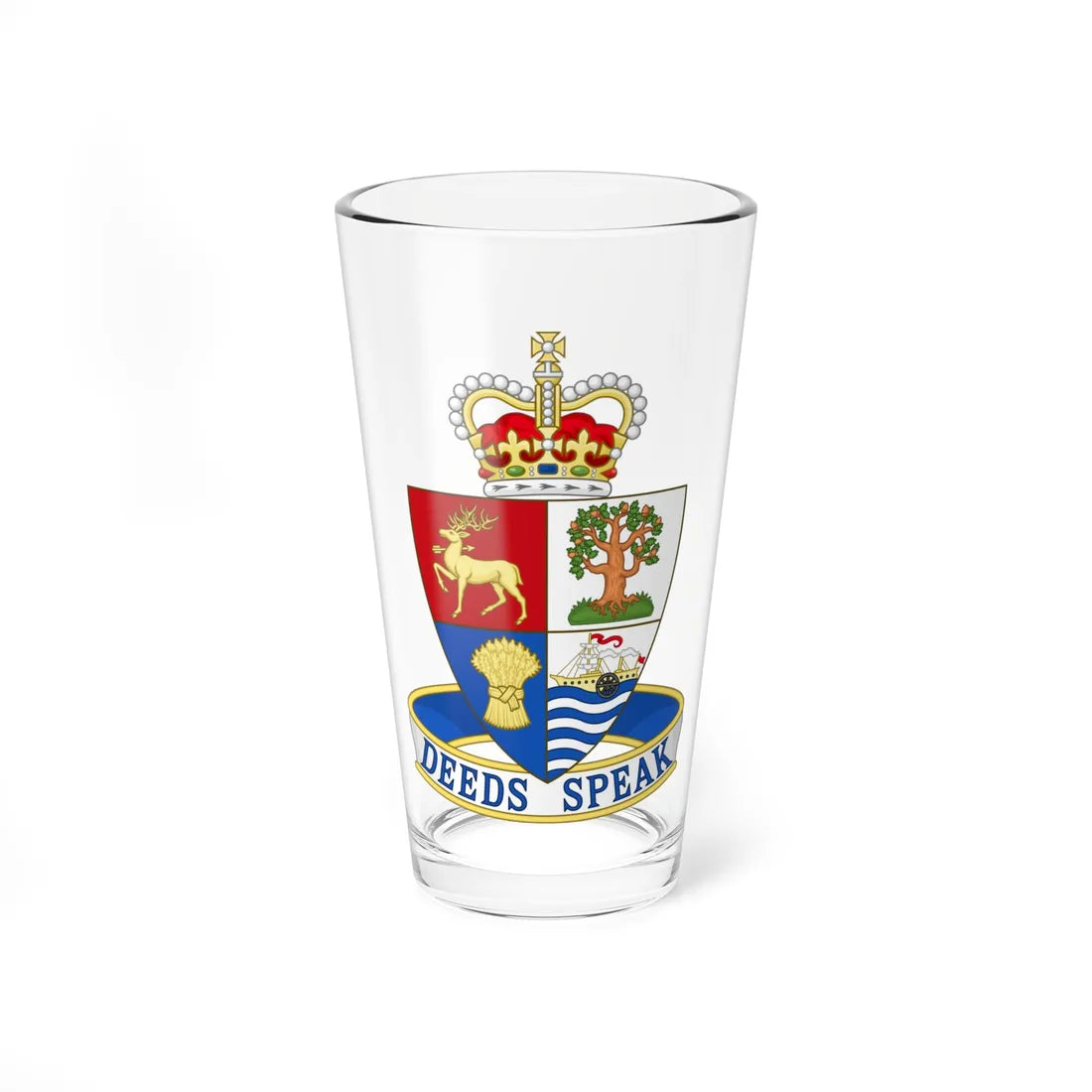 Arms of the Regional Municipality of York (Canada) (Coat of Arms) Pint Glass 16oz 16oz - Go Mug Yourself