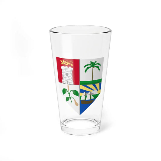 Arms of the Straits Settlements (Singapore) (Coat of Arms) Pint Glass 16oz 16oz - Go Mug Yourself