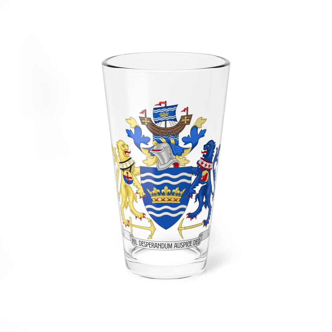 Arms of the Sunderland City Council (England) (Coat of Arms) Pint Glass 16oz 16oz - Go Mug Yourself