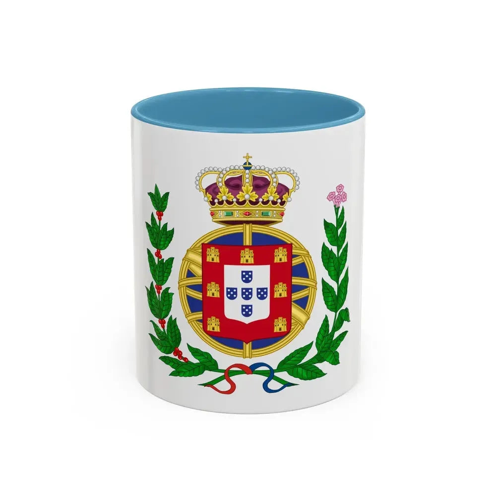 Arms of the United Kingdom of Portugal, Brazil and the Algarves (1815-1825) - Accent Coffee Mug 11oz Light Blue - Go Mug Yourself