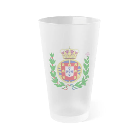 Arms of the United Kingdom of Portugal, Brazil and the Algarves (1815-1825) - Frosted Pint Glass 16oz-16oz-Frosted-Go Mug Yourself