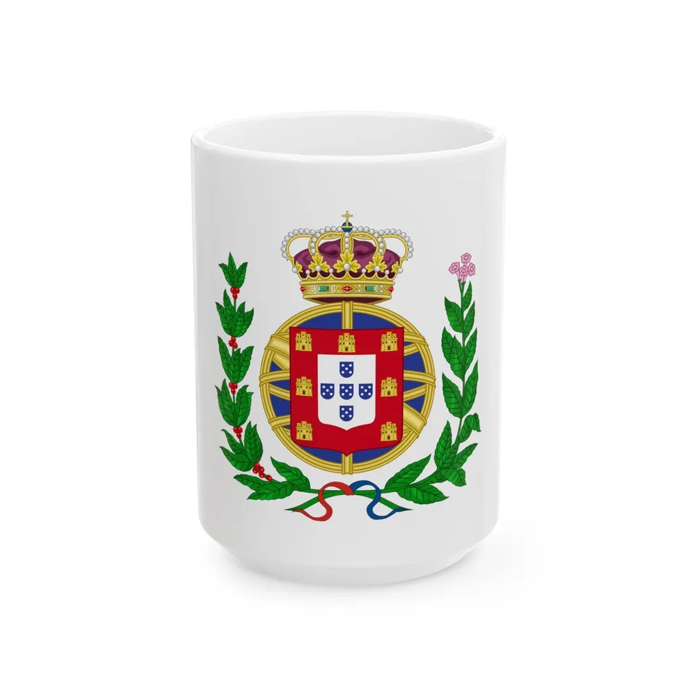 Arms of the United Kingdom of Portugal, Brazil and the Algarves (1815-1825) - White Coffee Mug-15oz-Go Mug Yourself