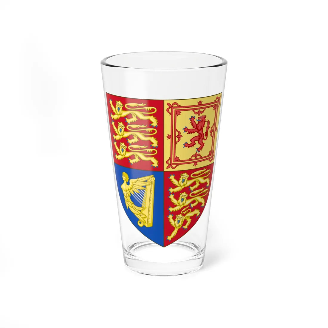 Arms of the United Kingdom since 1837 (United Kingdom) (Coat of Arms) Pint Glass 16oz 16oz - Go Mug Yourself