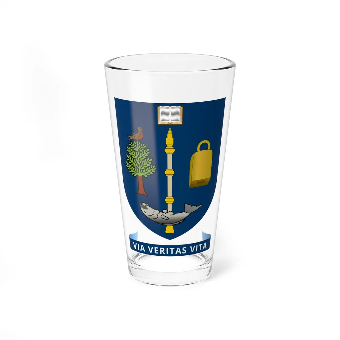 Arms of the University of Glasgow (Scotland) (Coat of Arms) Pint Glass 16oz 16oz - Go Mug Yourself
