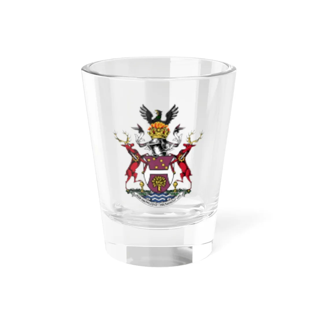 Arms of the University of Hertfordshire (United Kingdom) (Coat of Arms) Shot Glass 1.5oz 1.5oz - Go Mug Yourself