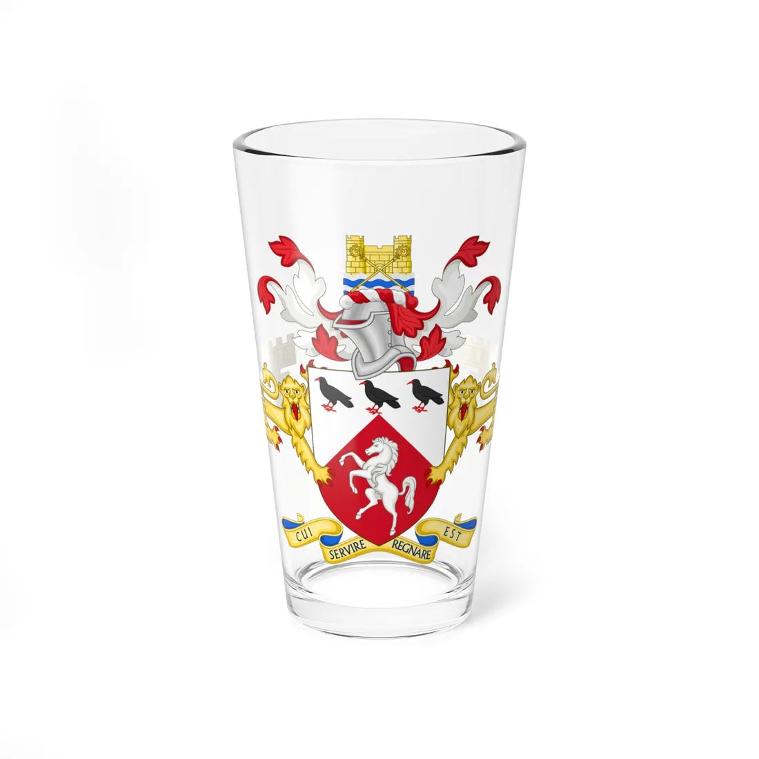 Arms of the University of Kent (United Kingdom) (Coat of Arms) Pint Glass 16oz 16oz - Go Mug Yourself