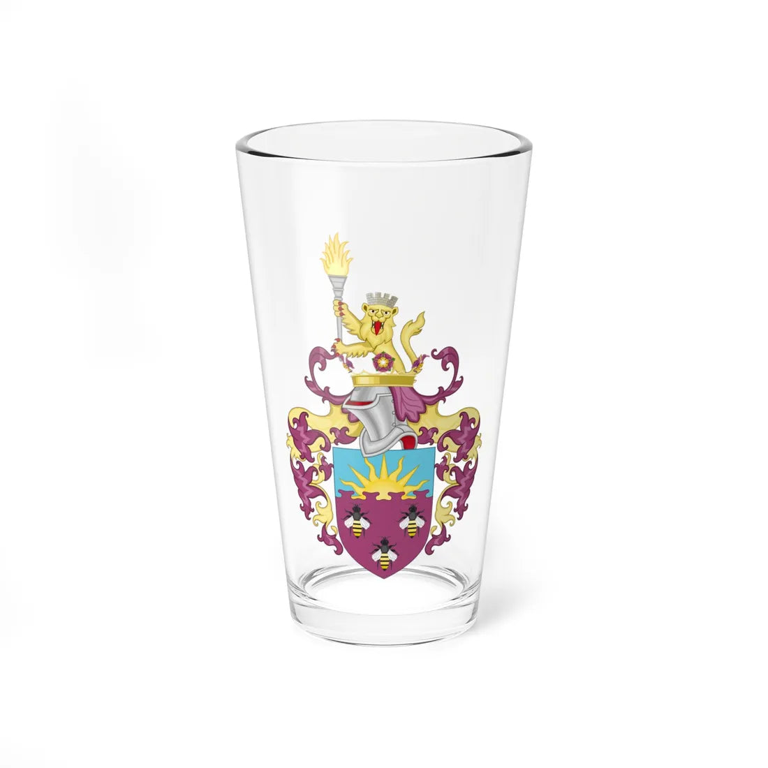 Arms of the University of Manchester (United Kingdom) (Coat of Arms) Pint Glass 16oz 16oz - Go Mug Yourself
