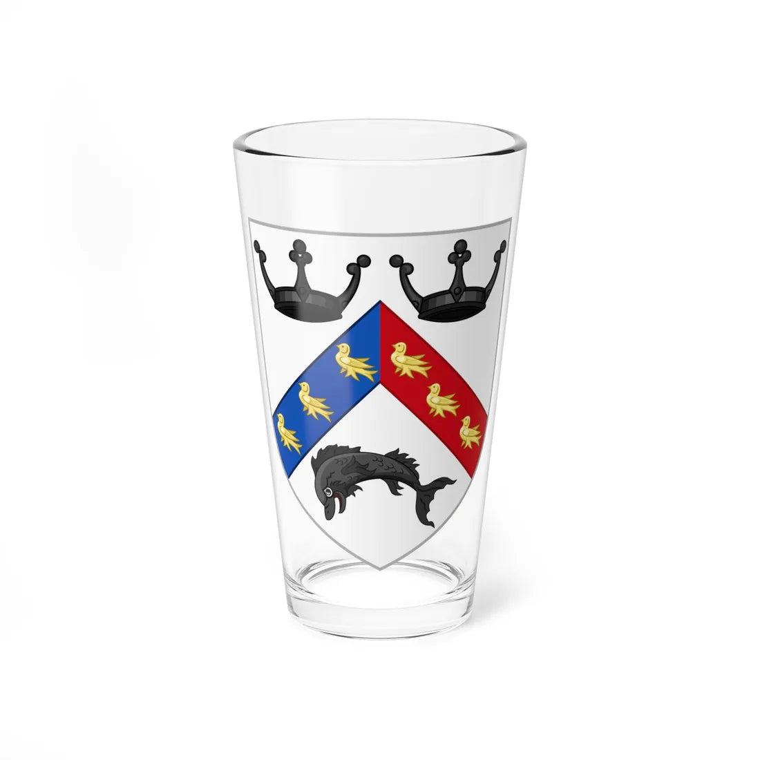 Arms of the University of Sussex Escutcheon Only (United Kingdom) (Coat of Arms) Pint Glass 16oz 16oz - Go Mug Yourself