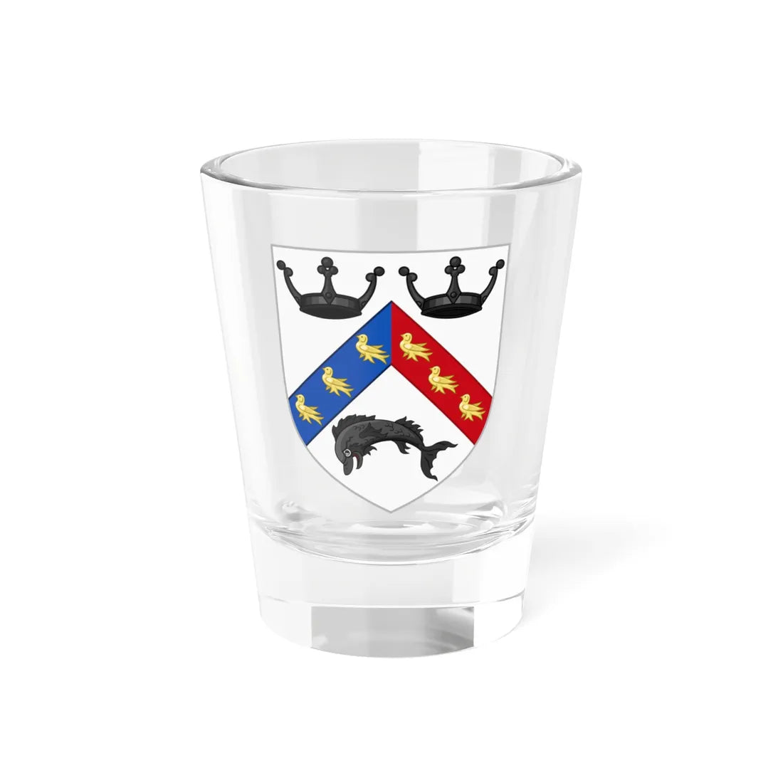 Arms of the University of Sussex Escutcheon Only (United Kingdom) (Coat of Arms) Shot Glass 1.5oz 1.5oz - Go Mug Yourself