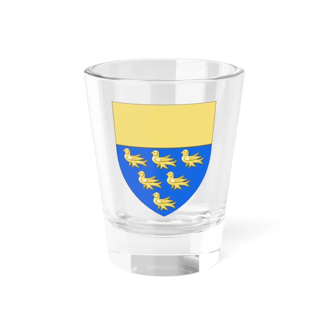 Arms of the West Sussex County Council 1889-1975 (England) (Coat of Arms) Shot Glass 1.5oz 1.5oz - Go Mug Yourself