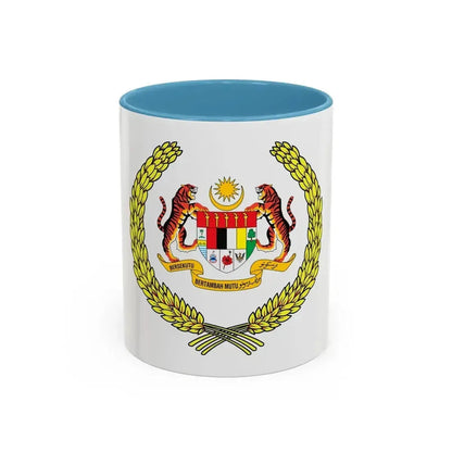Arms of the Yang di-Pertuan Agong of Malaysia - Accent Coffee Mug 11oz Light Blue - Go Mug Yourself
