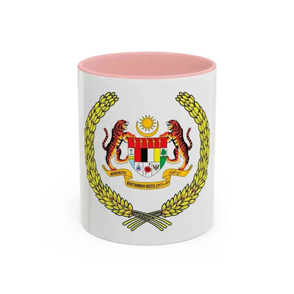 Arms of the Yang di-Pertuan Agong of Malaysia - Accent Coffee Mug 11oz Pink - Go Mug Yourself